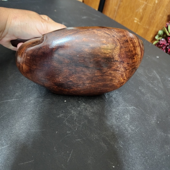 VINTAGE CARVED IRONWOOD DUCK FIGURE WOOD DUCK DECOY - Picture 4 of 6